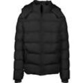 Allwetterjacke URBAN CLASSICS "Urban Classics Herren Hooded Puffer Jacket" Gr. L, schwarz, Herren, 100% Polyester, unifarben, Jacken