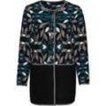 Woll-Mix-Jacke, Jacquard petrol, 40/42