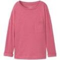 TOM TAILOR Damen 7/8-Arm-Shirt mit Brusttasche, rosa, Uni, Gr. XXL