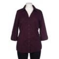 Ulla Popken Damen Bluse, bordeaux, Gr. 46