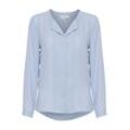 Langarmbluse B.YOUNG "Langarmbluse BYHialice", Damen, Gr. 40, blau (brunnera blau), Obermaterial: 100% Polyester PES., casual, normal, Blusen