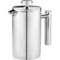 French Press Kanne GEFU "Kaffeebereiter GUSTAVO, 600 ml", silber, B:16,5cm H:18cm T:9cm, Kaffeemaschinen, Kaffeebereiter