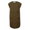 Steppweste PULZ JEANS "Steppweste PZKATALIN Waistcoat", Damen, Gr. L, braun (wren), Obermaterial: 100% Polyester PES., Basic, regular fit lang, Westen, Sonstige