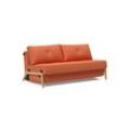 Schlafsofa INNOVATION LIVING ™ "Cubed Klappsofa, hochwertige Schlaffunktion, Design und extra Komfort", braun (rust), B:168cm H:79cm T:98cm, Sofas, Frontauszug, sehr platzsparend, abgewinkelt Sitzen, waagerecht liegen