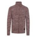 Strickjacke SOLID "Strickjacke SDPomeroy", Herren, Gr. L, rot (wine rot m), Grobstrick, Obermaterial: 100% Baumwolle CO., meliert, casual, Strickjacken