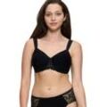 Minimizer-BH TRIUMPH "Modern Finesse W01", Damen, Gr. 75, Cup G, schwarz, Spitze, Obermaterial: 65% Polyamid, 21% Elasthan, 14% Polyester, unifarben, klassisch, BHs, Cup C-G, mit nahtlos vorgeformten Cups, Basic Dessous