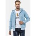 Sweatjacke CIPO & BAXX "Jacken", Herren, Gr. L, blau, 70% Baumwolle;30% Polyester, unifarben, Basic, regular fit normal, Langarm, Sweatjacken, mit Kapuze, CL556