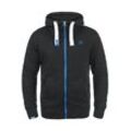 Kapuzensweatjacke SOLID "Kapuzensweatjacke SDBenn", Herren, Gr. M, grau (d gr wi.bl), Obermaterial: 50% Baumwolle CO. 50% Polyester PES., Sweatjacken