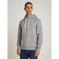 Hoodie TOMMY HILFIGER "ESSENTIAL FLEECE HOODY", Herren, Gr. XL, grau (medium grau heather), Sweatware, Obermaterial: 60% Baumwolle, 40% Polyester, casual, Langarm, Sweatshirts