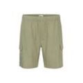 Shorts SOLID "Shorts SDFerris" Gr. M, N-Gr, grün (vetiver), Herren, Obermaterial: 58% Leinen LI. 42% Viskose LENZING ECOVERO CV LenzEcov., Hosen