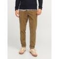 Chinos JACK & JONES "JPSTACE JJCORDUROY CHINO SN", Herren, Gr. 28, Länge 32, braun (e.wood), Web, Obermaterial: 98% Baumwolle, 2% Elasthan, meliert, modisch, regular fit, Hosen