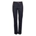 Röhrenjeans PULZ JEANS "Rhrenjeans PZKarolina" Gr. 27, Länge 32, blau (raw blau denim), Damen, Jeans, Obermaterial: 92% Baumwolle CO. 6% Elastodien ED. 2% Elasthan EL., unifarben, Jeans