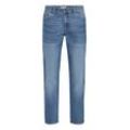 Bequeme Jeans SOLID "Bequeme Jeans SDRYNO", Herren, Gr. 30, Länge 34, blau (middle blau denim), Jeans, Obermaterial: 63% Baumwolle CO. 35% Polyester PES. 2% Elasthan EL., meliert, Basic, regular fit, Jeans