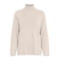 Rollkragenpullover B.YOUNG "Rollkragenpullover BYMilo" Gr. L, beige (birch), Damen, Feinstrick, Obermaterial: 50% Viskose LENZING ECOVERO CV LenzEcov. 25% Nylon NY. 20% Polyester PES. 5% Elasthan EL., unifarben, Pullover