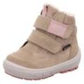 Klettboot SUPERFIT "GROVY WMS: mittel", Kinder, Gr. 29, bunt (hellbeige, rosa), Veloursleder, Textil, sportlich, Schuhe, Babystiefel, Winterstiefel, Snowboots mit zwei Klettverschlüssen