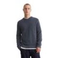 Rundhalspullover MARC O'POLO DENIM, Herren, Gr. L, blau (true navy), Strick, Obermaterial: 100% Baumwolle, regular fit, Rundhals, Pullover