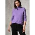 Strickpullover CECIL Gr. L (42), gentle lila melange, Damen, Web, 37% Baumwolle, 34% Polyacryl, 26% Polyester, 3% Elasthan, unifarben, Pullover, im Melange Look