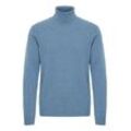 Strickpullover CASUAL FRIDAY "Strickrollkragenpull CFKarl" Gr. XXXL, blau (dusk blau), Herren, Feinstrick, Obermaterial: 80% Wolle WO. 20% Polyamid PA., unifarben, Pullover