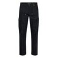 Cargohose INDICODE "Cargohose IDMosat", Herren, Gr. L, N-Gr, schwarz, Obermaterial: 55% Leinen LI. 45% Baumwolle CO., casual, regular fit lang, Hosen