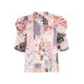 Kurzarmbluse ICHI "Kurzarmbluse IHKate", Damen, Gr. 34, pink (pink lady patch print), Obermaterial: 100% Polyester PES., casual, normal, Blusen