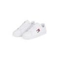 Plateausneaker TOMMY JEANS "TJW LOGO OUTSOLE SNEAKER ESS" Gr. 36, weiß Damen Schuhe Freizeitschuh, Halbschuh, Schnürschuh mit seitlicher Logoflagge