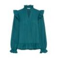 Longbluse B.YOUNG "Tunika BYJULIANA LS BLOUSE -" Gr. 34, blau (reflecting pond) Damen Blusen