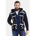 Cardigan CIPO & BAXX "Jacken" Gr. L, blau (navyblau) Herren Strickjacken im modernem Look, CP256