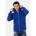 Sweatjacke CIPO & BAXX "Jacken", Herren, Gr. M, saxeblau, 70% Baumwolle;30% Polyester, unifarben, Basic, regular fit normal, Langarm, Sweatjacken, mit Kapuze, CL556