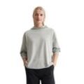 Sweatshirt MARC O'POLO "aus Organic-Cotton-Viskose-Mix" Gr. L, grau, Damen, Obermaterial: 54% Baumwolle, 43% Viskose, 3% Elasthan, unifarben, Sweatshirts