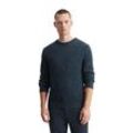 V-Ausschnitt-Pullover MARC O'POLO "aus Bio-Baumwolle", Herren, Gr. L, blau, Obermaterial: 100% Baumwolle, unifarben, casual, V-Ausschnitt, Pullover