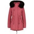 Winterjacke ALIFE & KICKIN "Damen KierseyAK A" Gr. L, rot (astro dust) Damen Jacken Kurzer Mantel mit weichem Teddy-Innenfutter und abnehmbarer Kapuze