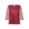 Longsleeve B.YOUNG "Longsleeve BYSOFFA TSHIRT -", Damen, Gr. M, rot (port royale), Obermaterial: 100% Polyester PES., regular fit normal, Rundhals, Halbarm, Shirts