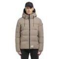 Winterjacke KHUJO "Loga2-YM", Herren, Gr. L (52), beige, Material: 100% Polyester, Futter: 100% Polyester, Wattierung: 100% Polyester, casual, gerade hüftbedeckend, Jacken, Steppjacke mit abnehmbarer Kapuze und Rucksackträgern