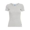 T-Shirt BALL "T-Shirt BAALTOBELLI TSHIRT", Damen, Gr. M, grau (medium grau melange), Obermaterial: 95% Baumwolle CO(Bio). 5% Elasthan EL., casual, slim fit normal, Rundhals, Kurzarm, Shirts