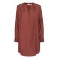 Longbluse B.YOUNG "Tunika BYHILLA TUNIC SHIRT -", Damen, Gr. 38, braun (hot chocolate), Obermaterial: 85% Viskose LENZING ECOVERO CV LenzEcov. 15% Polyester PES., Basic, lang, Blusen