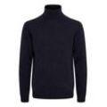 Strickpullover CASUAL FRIDAY "Strickrollkragenpull CFKarl" Gr. L, schwarz (anthrazit schwarz) Herren Pullover