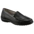 Mokassin WALDLÄUFER "KLÄRE" Gr. 3,5 (36), schwarz Damen Schuhe Loafer Slipper Slipper, Bequemschuh mit Stretcheinsatz, Weite H: sehr weit