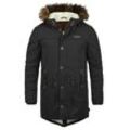 Langmantel INDICODE "Parka IDPulsoor", Herren, Gr. L, schwarz, Obermaterial: 100% Baumwolle CO., casual, normal, Mäntel