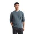 Rundhalspullover MARC O'POLO, Herren, Gr. XL, grau (storm), Strick, Obermaterial: 100% Baumwolle, casual, Rundhals, Pullover, in Piqué-Struktur