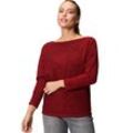 3/4-Arm-Shirt ZERO "zero Jerseyshirt mit Glitzereffekt" Gr. 34, rot (winery) Damen Shirts Plainohne Details