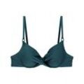 Triumph - Bikini Top gefüttert - Dark blue 44B - Madras - Bademode für Frauen