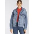 Jeansjacke LEVI'S "90S TRUCKER" Gr. L (40), blau (mittelblau) Damen Jacken