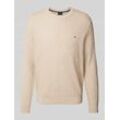 Regular Fit Strickpullover mit Strukturmuster