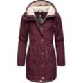 Winterjacke RAGWEAR "YM-Canny" Gr. S (36), rot (dunkelrot) Damen Jacken stylischer Kurzmantel Parka mit Kapuze