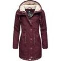 Winterjacke RAGWEAR "YM-Canny" Gr. S (36), rot (dunkelrot) Damen Jacken stylischer Kurzmantel Parka mit Kapuze