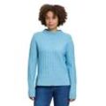 Strickpullover BETTY & CO "Betty & Co Strickpullover mit Struktur" Gr. 36, blau (light blau melange), Damen, Strick, Obermaterial: 50% Viskose, 27% Polyester, 23% Polyamid., Pullover, Kragen