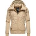 Winterjacke RAGWEAR "Jotty Winter" Gr. L (40), grau (taupe) Damen Jacken stylische Outdoorjacke mit abnehmbarer Kapuze