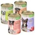 24 x 400 g Lecker.Pet® Gino's, Josie's, Luna's & Paula's 100 % Fleisch & Gemüse Hundefutter Nassfutter Mix - je Sorte 6 Dosen