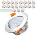 20X 3W led Strahler Spot Einbaustrahler Deckenstrahler Deckenspot 230V 245lm Kaltweiß Einbauspot Einbauleuchte Deckeneinbauleuchte - Tolletour