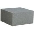 FineBuy Couchtisch MONOBLOC in Beton-Optik Grau, Design Wohnzimmertisch Cube Eckig, Lounge Sofatisch, Stubentisch Modern